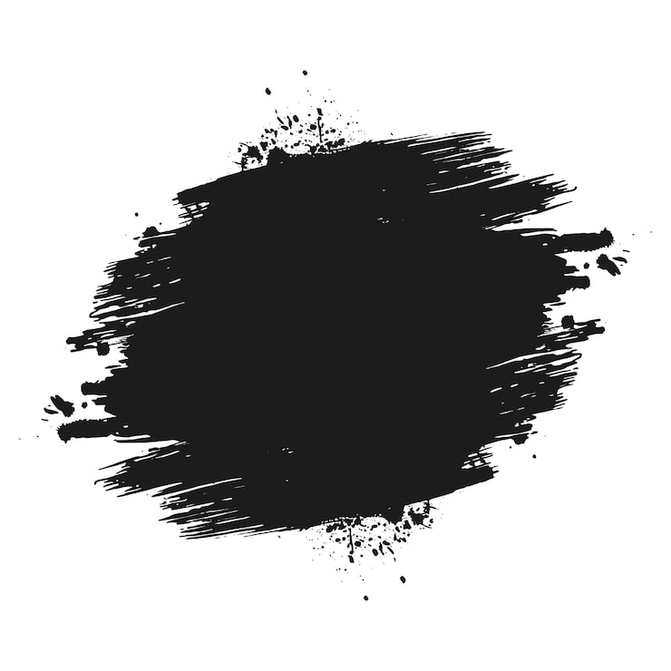 Kostenlose Vektor moderne schwarze pinselstriche auf weißem hintergrund