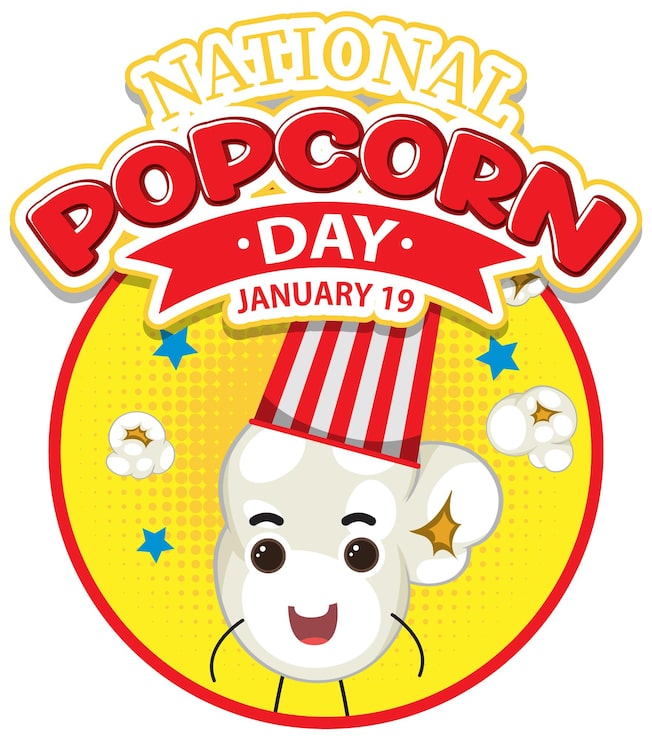 Kostenlose Vektor nationales popcorn-tag-banner-design