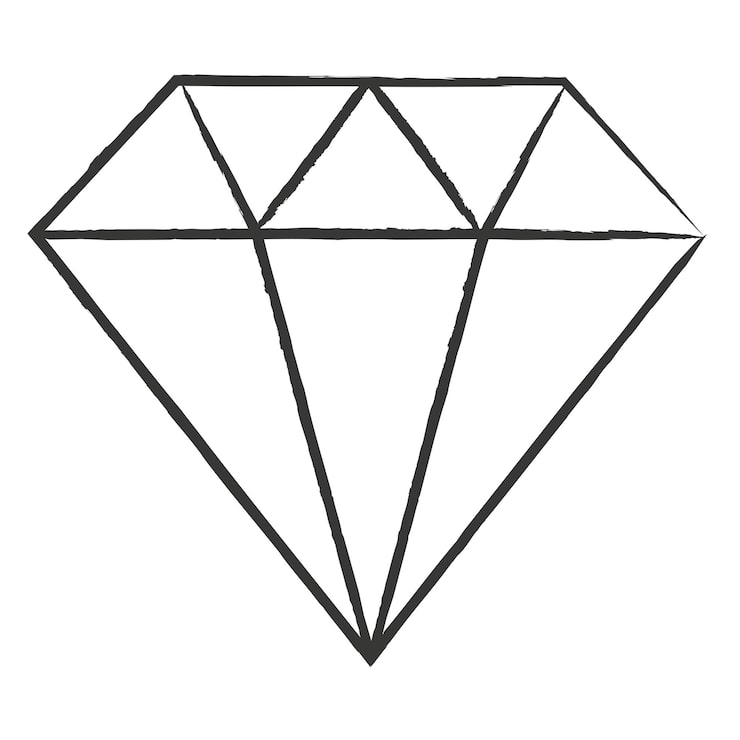 Kostenlose Vektor pinselstrich-diamant