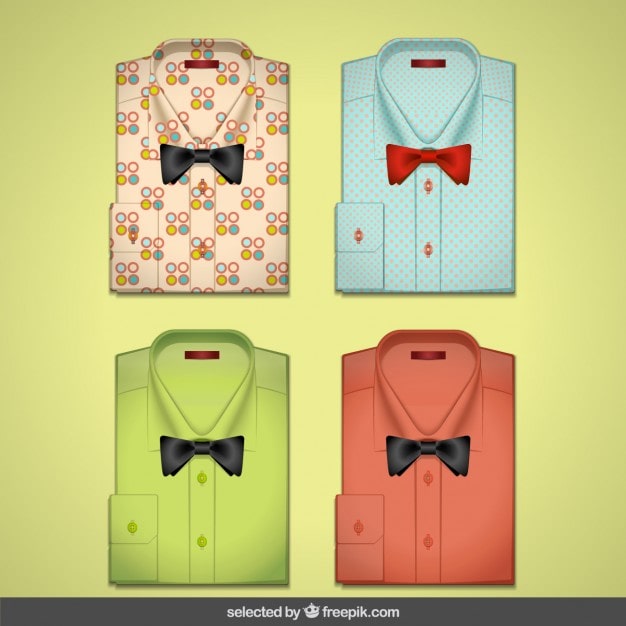 Kostenlose Vektor shirts mit schlips