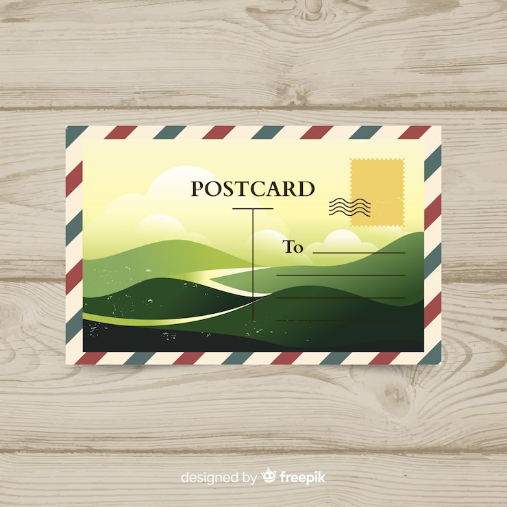Kostenlose Vektor sommerpostkarte