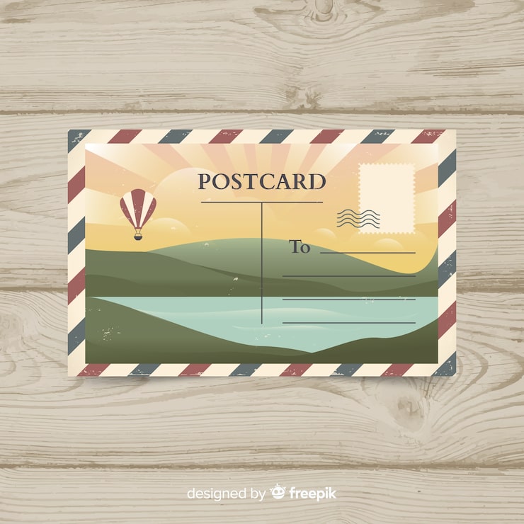 Kostenlose Vektor sommerpostkarte