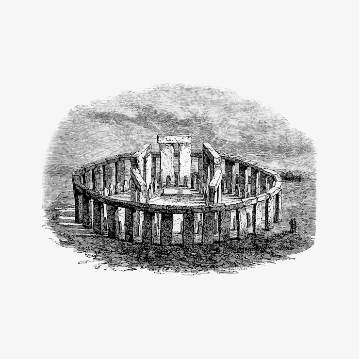Kostenlose Vektor stonehenge in großbritannien