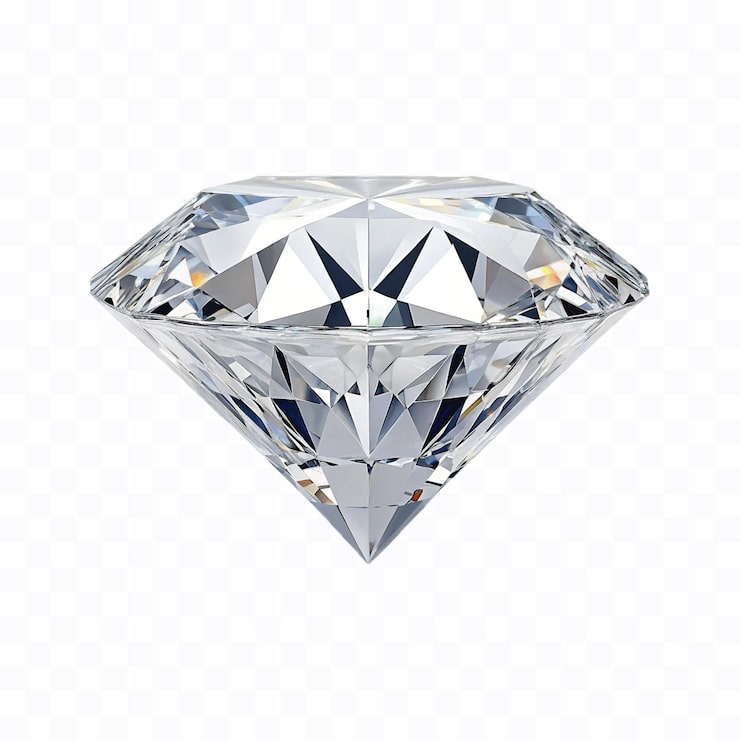 Vektor abstrakter 3d-diamantenstein im dreieckigen oder runden stil, isoliert auf weißem hintergrund