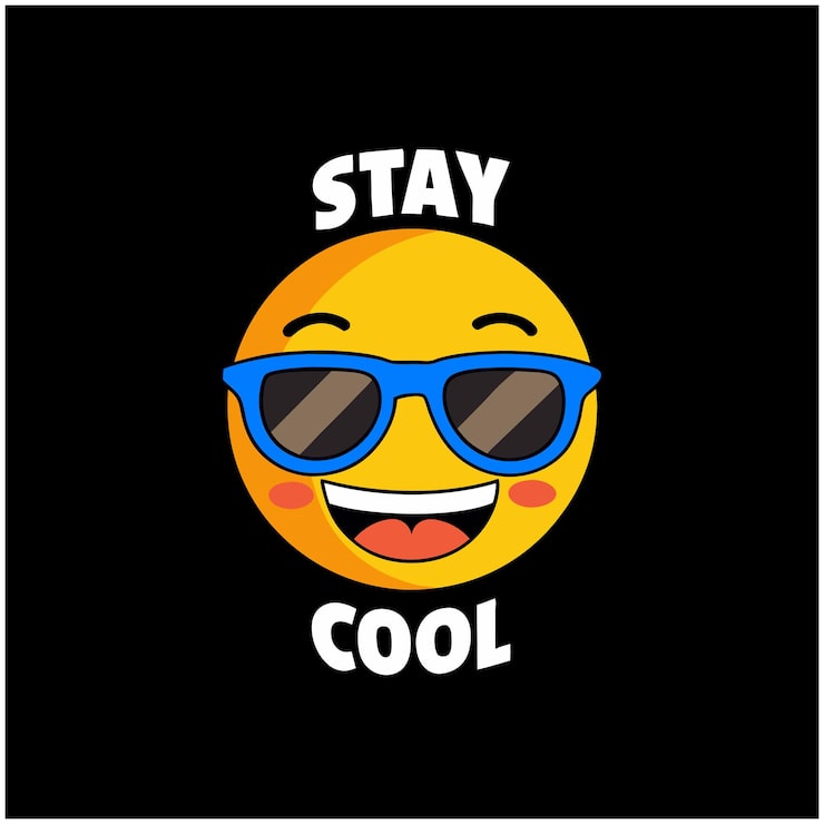 Vektor bleiben sie cool emoji