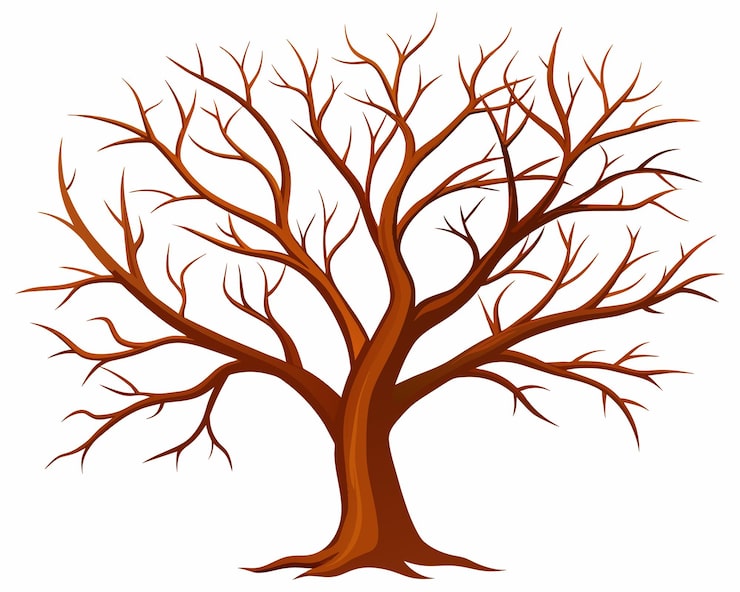 Vektor ein baum ohne blätter