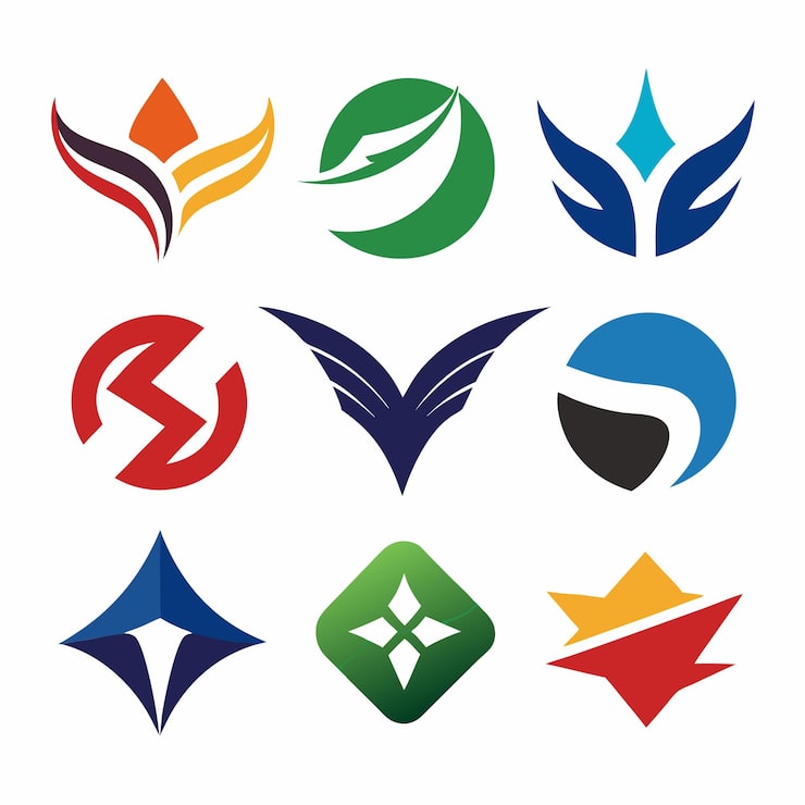 Vektor eine sammlung von logos, darunter ein logo mit dem buchstaben a
