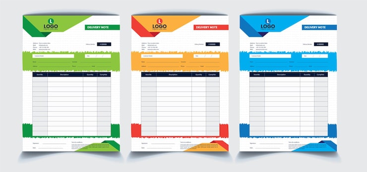 Vektor entwurf des lieferbriefs