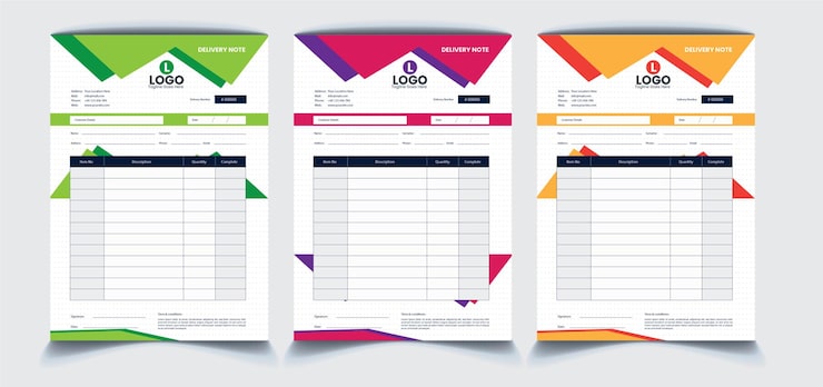 Vektor entwurf des lieferbriefs