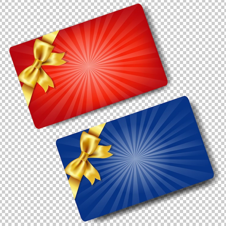 Vektor geschenkkarten mit goldenen schleifen isolierte illustration