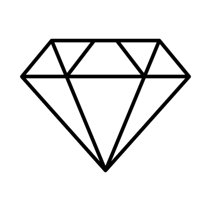 Vektor lineart icon diamant