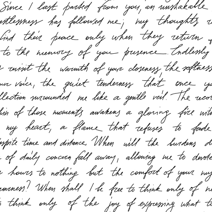 Vektor nahtloses muster mit handgeschriebenem text, schreibschrift und unleserlichen vintage-tintenwörtern. vektorhintergrund mit kalligrafie, abstrakter typografie und poetischer textur für romantische brief-nostalgie-stoffe.