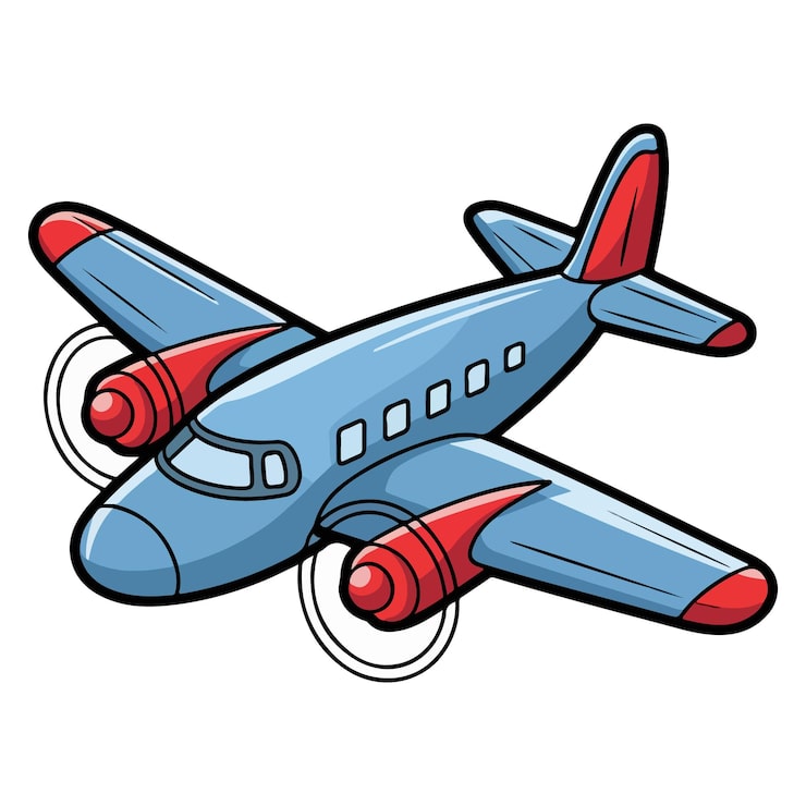 Vektor retro-flugzeug-bild