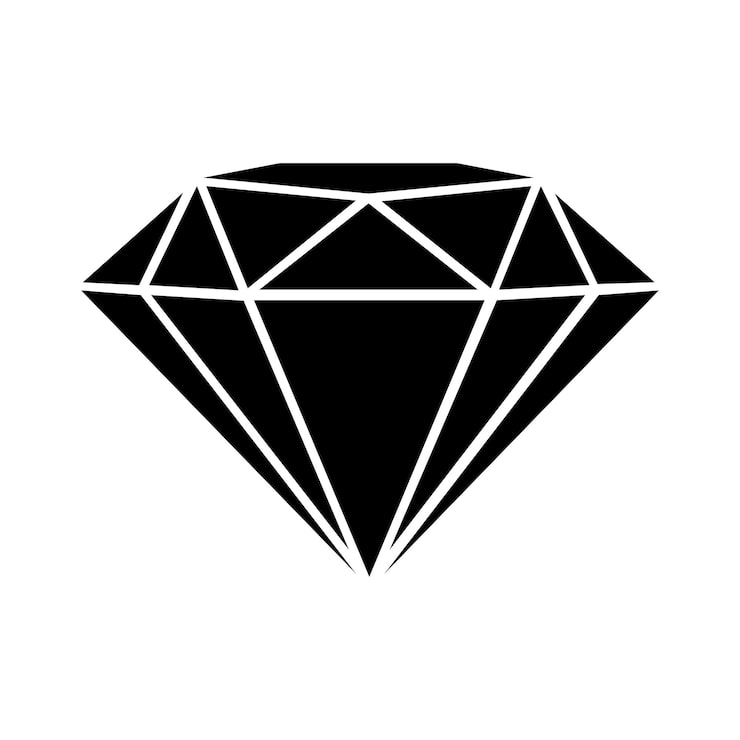 Vektor schwarze diamant-silhouette
