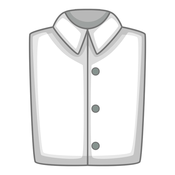 Vektor weißes gefaltetes hemd-symbol cartoon-illustration des weißen gefalteten hemd-vektorsymbols für webdesign