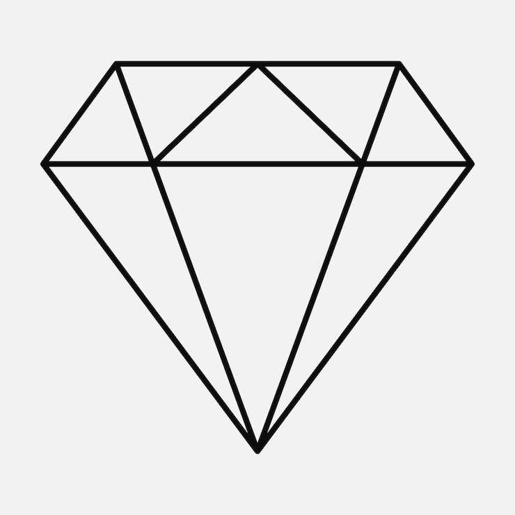 Vektor werte ikonen wie diamond top