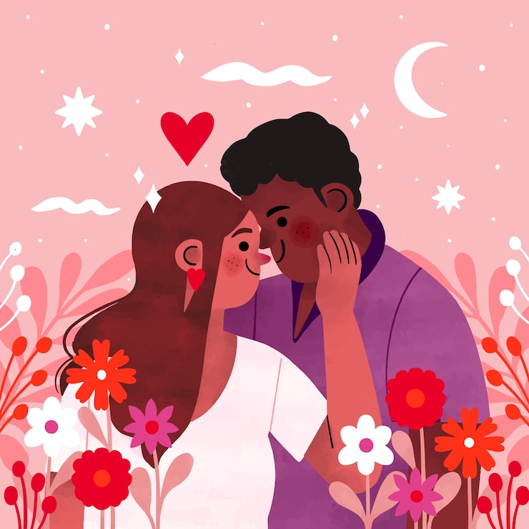 Zdarma Vektor akvarelová ilustrace pro oslavu valentýna