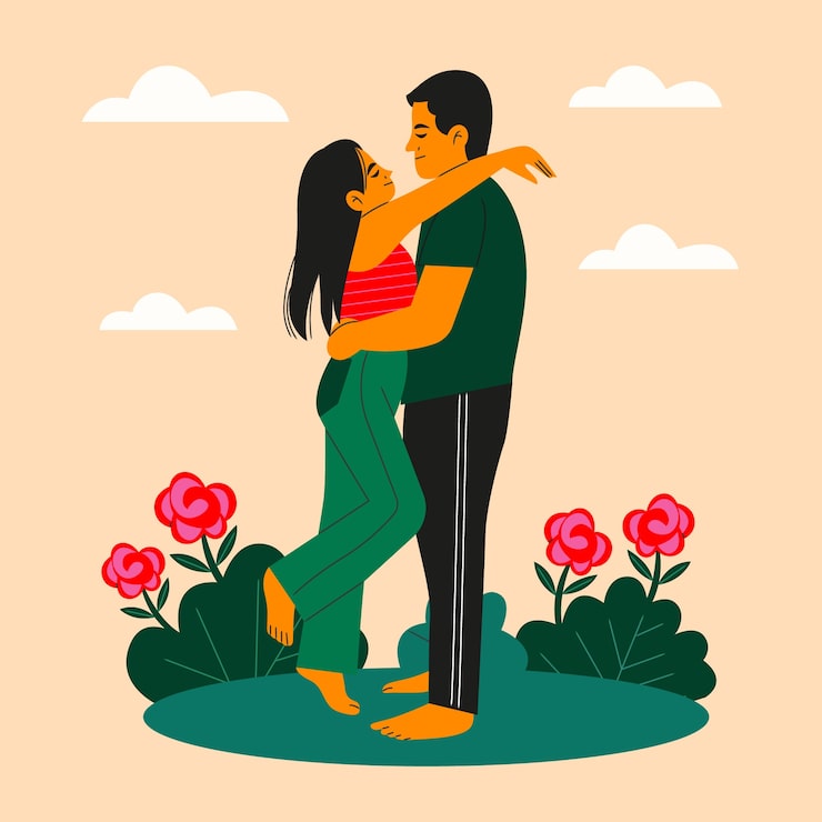 Zdarma Vektor plochá ilustrace dne objetí