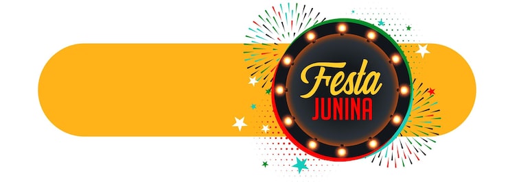 Vetor grátis banner de celebração de festa junina com espaço de texto