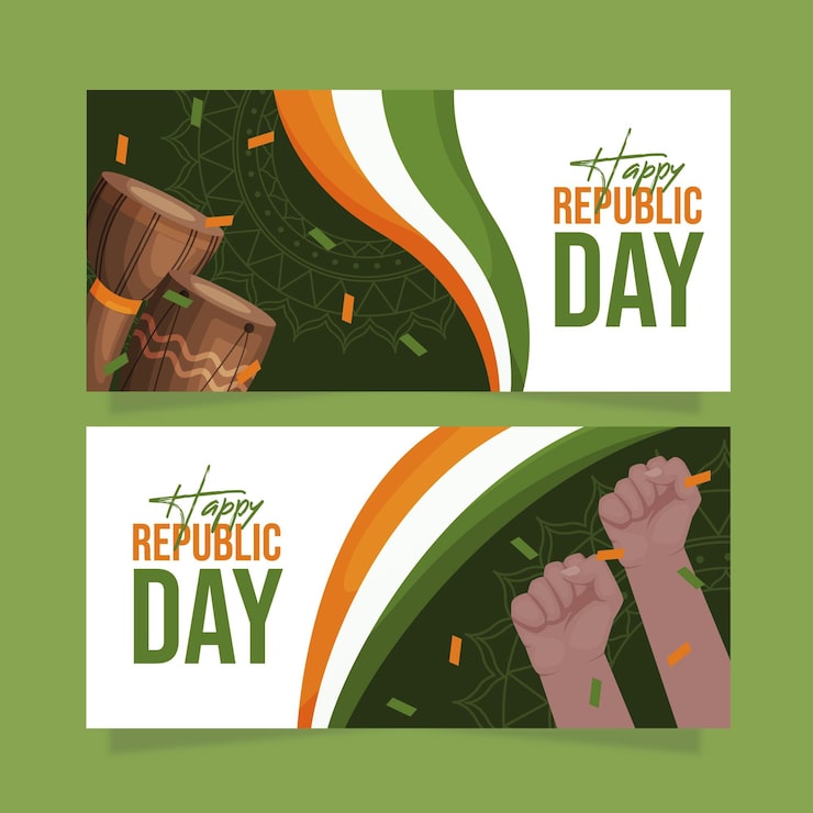 Vetor grátis banner design plano feliz dia da república