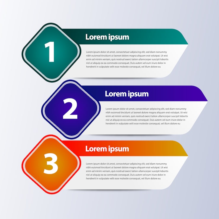 Vetor grátis banners infográfico geométricas
