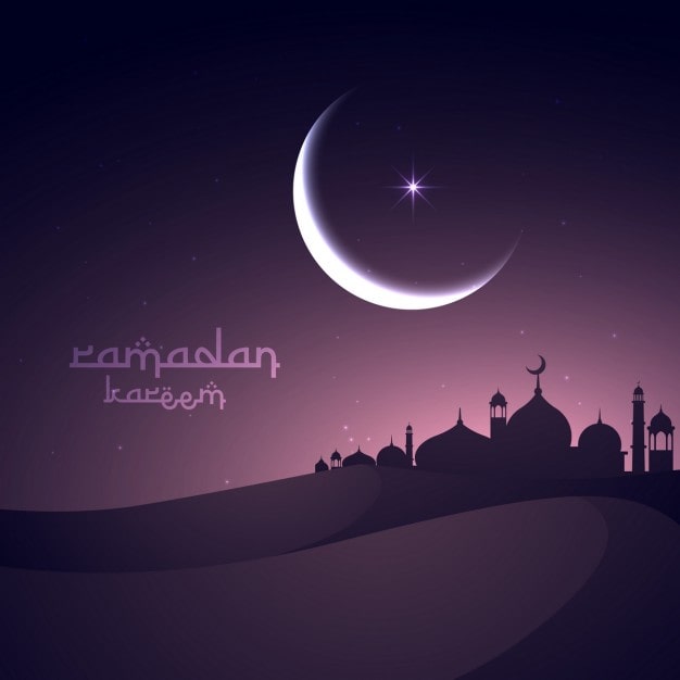 Vetor grátis bela eid festival santo e fundo ramadan