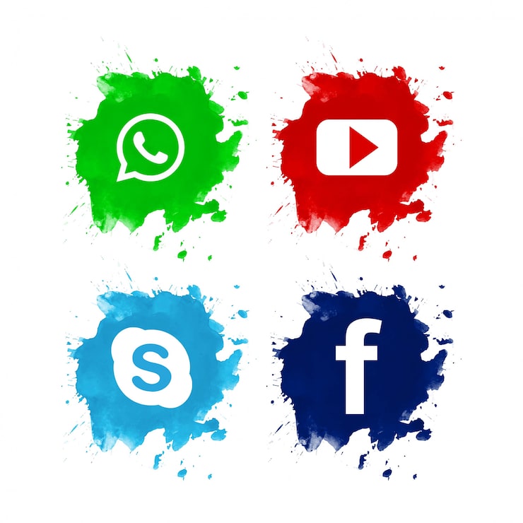 Vetor grátis bela social media ícone cenografia