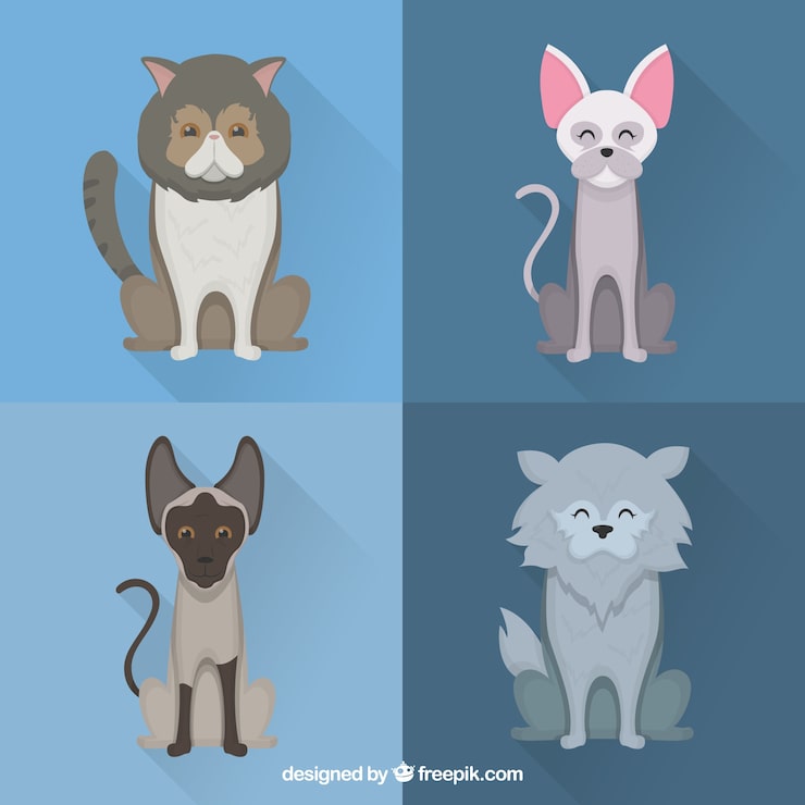 Vetor grátis cães felizes embalar