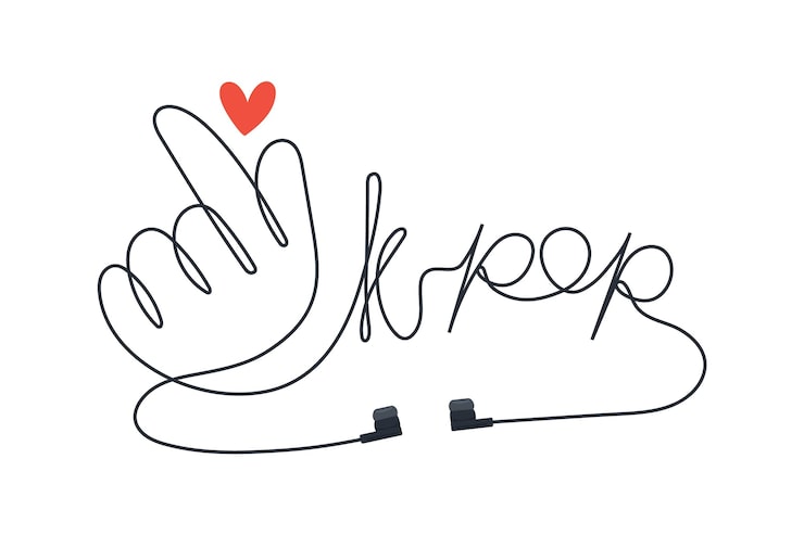 Vetor grátis conceito de música k-pop