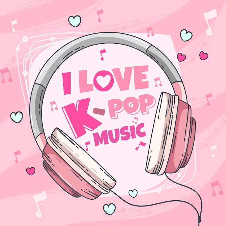 Vetor grátis conceito de música k-pop