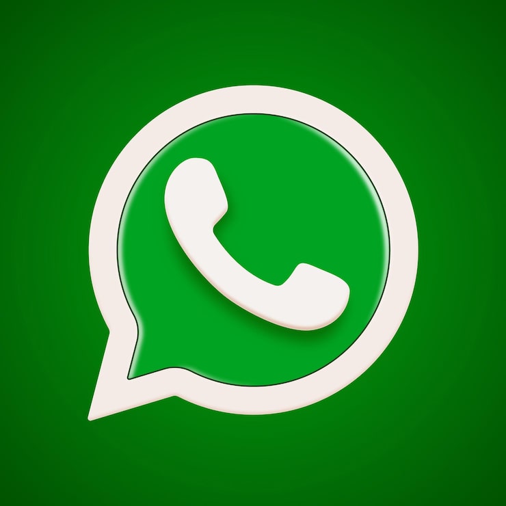 Vetor grátis ícone do aplicativo de mensagens whatsapp em estilo 3d de balão de chat verde