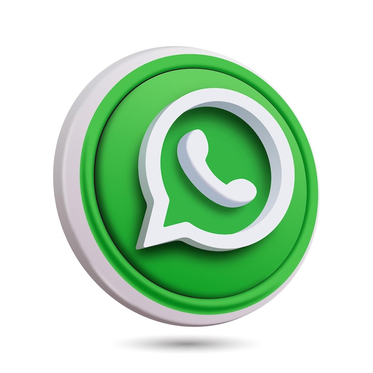 Vetor grátis ícone do whatsapp: ilustração de renderização 3d