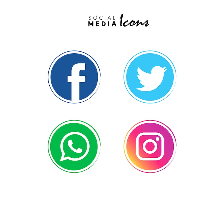 Vetor grátis ícones de mídia social