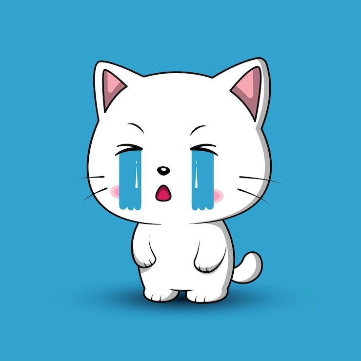 Vetor grátis ilustração de ícone de gato fofo sentado em estilo desenho animado