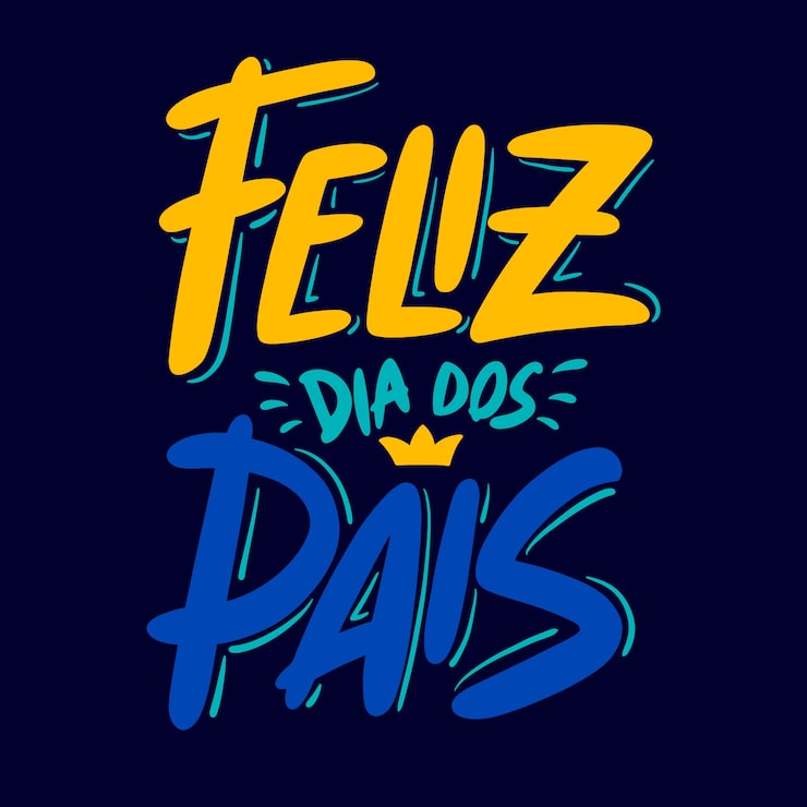 Vetor grátis ilustração de texto de dia dos pais desenhada à mão