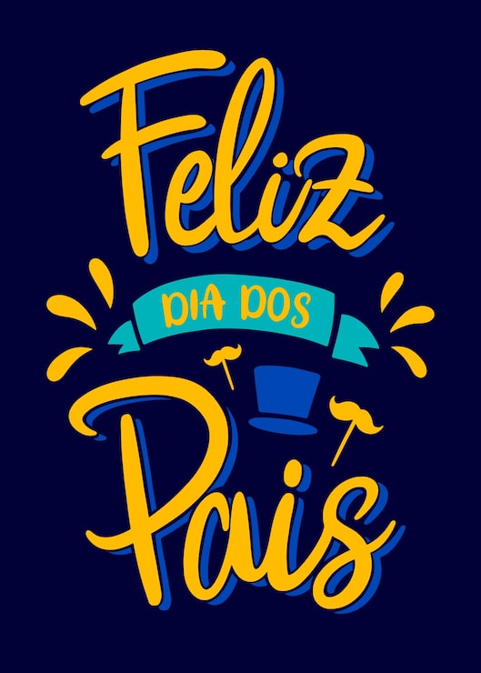 Vetor grátis ilustração de texto de dia dos pais desenhada à mão