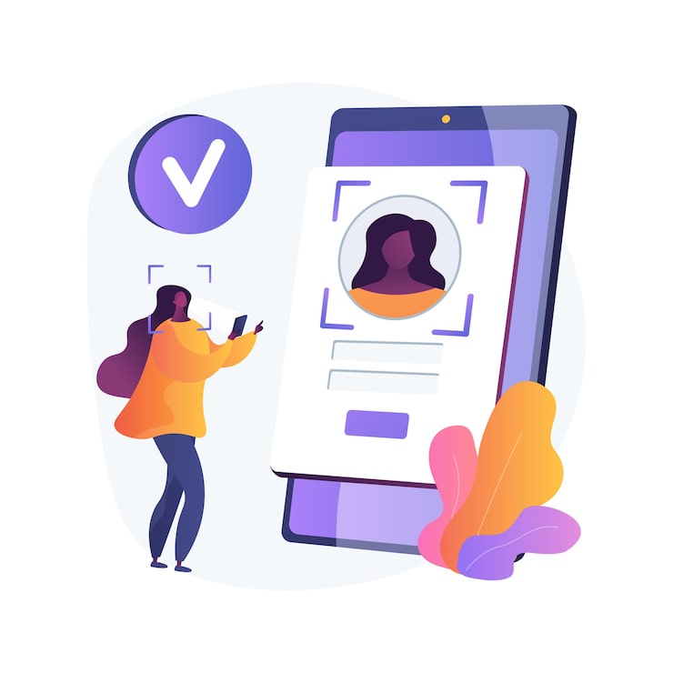 Vetor grátis ilustração do conceito abstrato de tecnologias de verificação