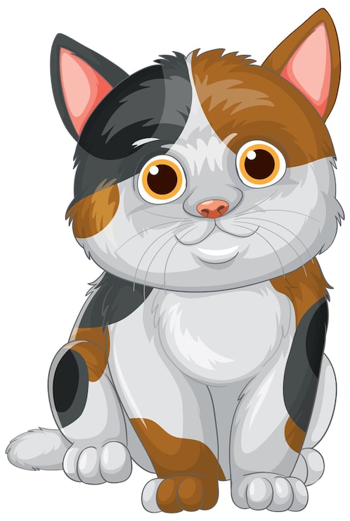 Vetor grátis ilustração do gato calico