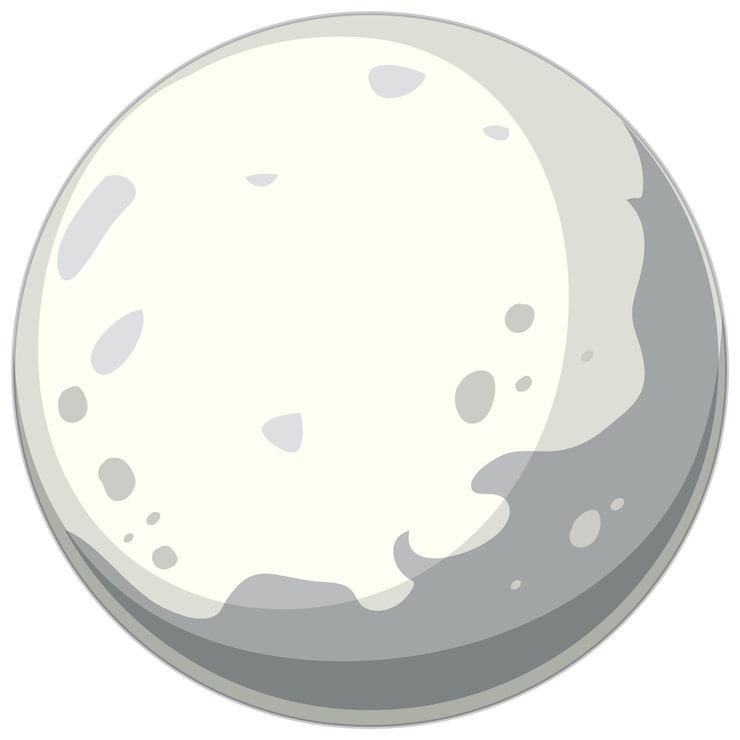 Vetor grátis ilustração simplificada da superfície lunar