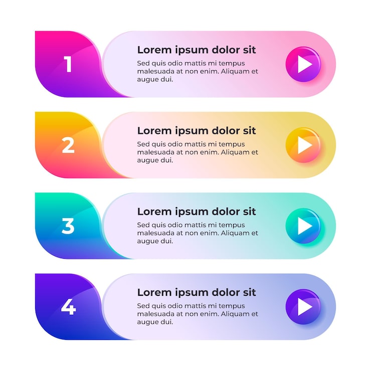 Vetor grátis infográfico de índice gradiente