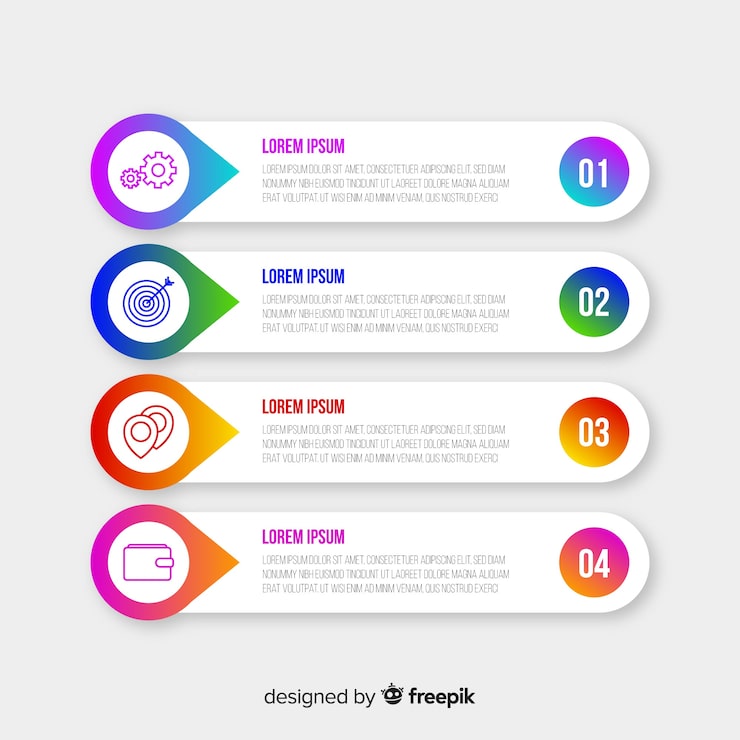 Vetor grátis infográfico de negócios gradiente