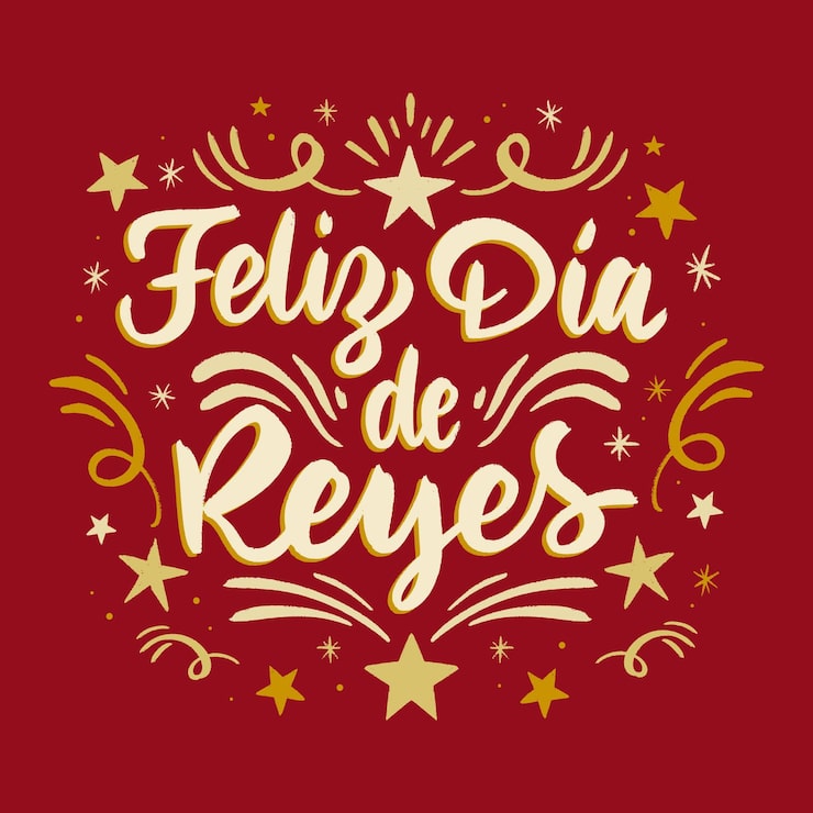 Vetor grátis letras de feliz dia de reyes