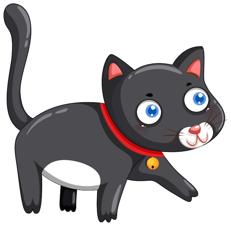 Vetor grátis personagem de desenho animado de gato bonito