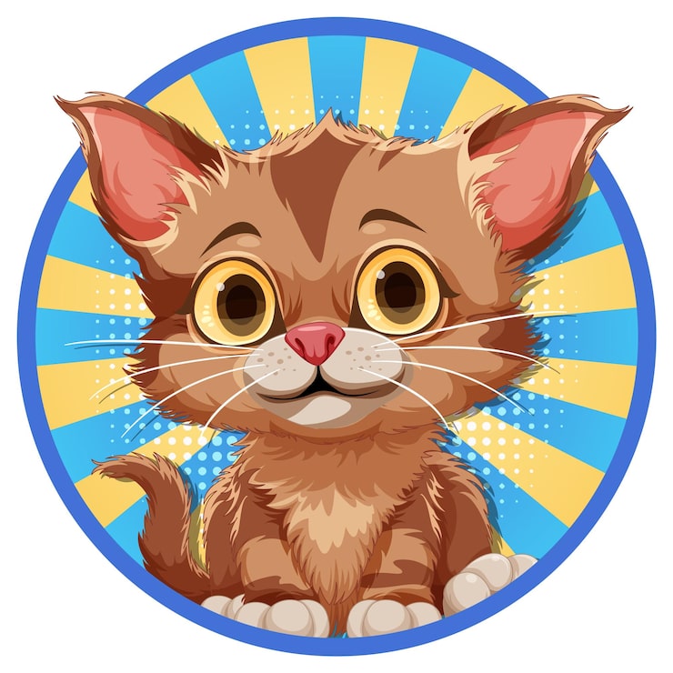 Vetor grátis personagem de desenho animado de gato bonito