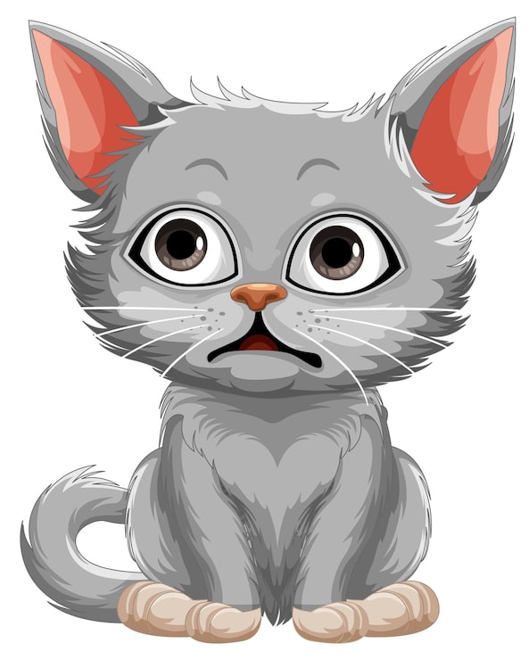Vetor grátis personagem de desenho animado de gato bonito