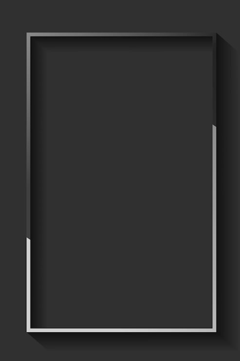 Vetor grátis quadro abstrato preto retângulo em branco