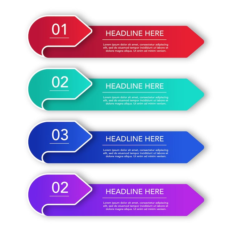 Vetor grátis setas infográficas 2