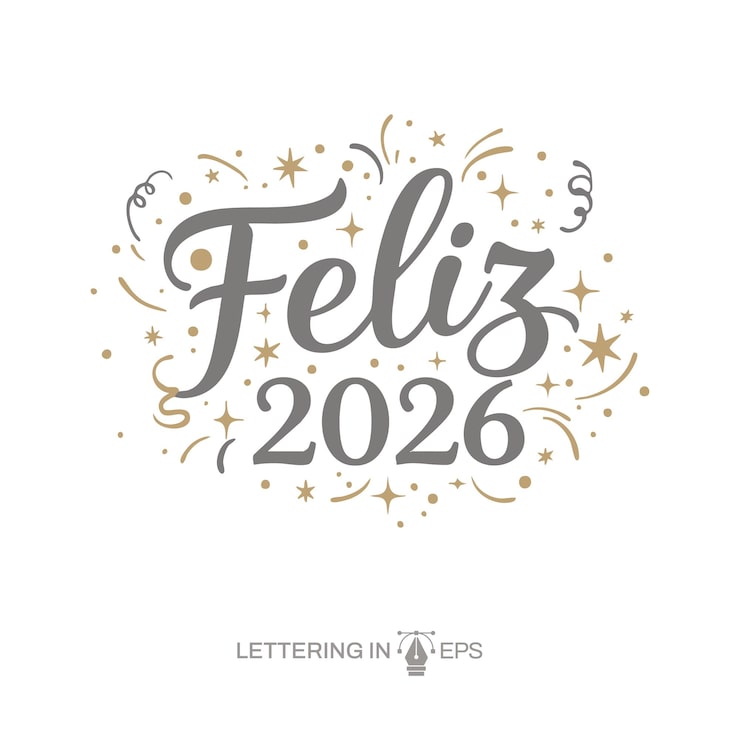 Vetor feliz 2026 uma celebração festiva de ano novo