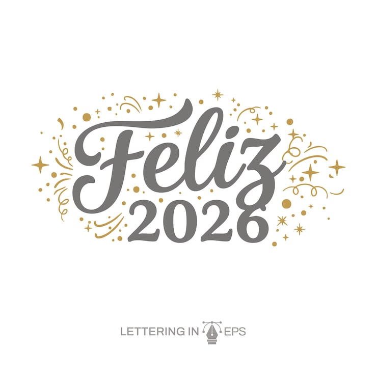 Vetor feliz ano novo 2026