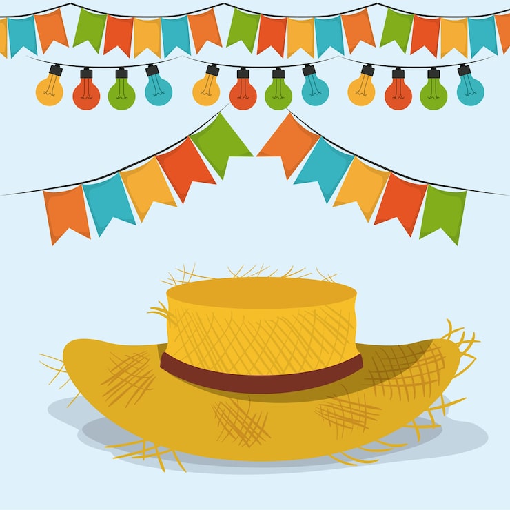 Vetor fundo de festa junina